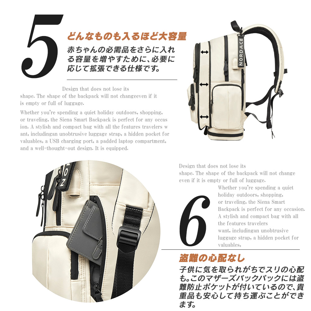 ノルディス Nordace Audon Emmity ベビーおむつ用バックパック
