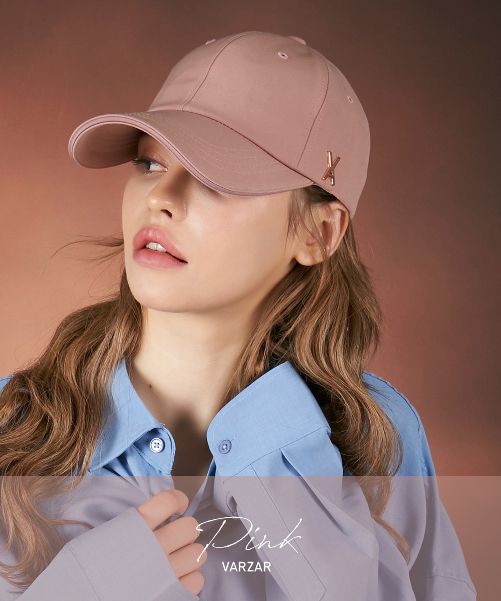 ☆VARZAR☆ Rose Gold Stud Overfit Ball Cap Beige varzar643 VARZAR バザール Rose gold stud over fit ball cap