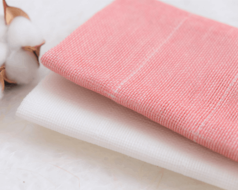 奈良県からの贈り物　かや生地ふきん2枚入り【白・紅】