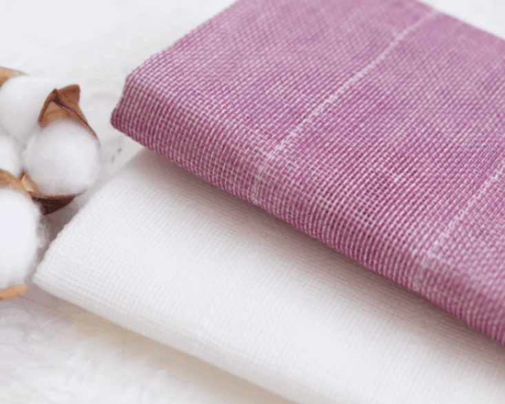 奈良県からの贈り物　かや生地ふきん2枚入り【白・藤】