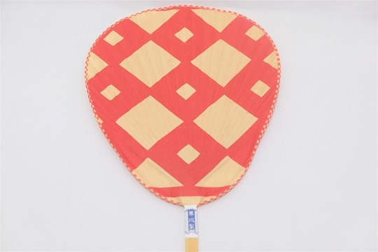 【有松絞り】赤とんぼ、うちわ柄、帯めだか♡ 居敷き当て、肩当て有り 熊本県からの贈り物 来民渋うちわ 仏扇 伊勢型 《赤ダイヤ》