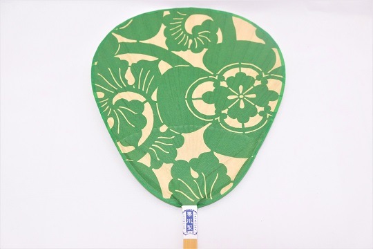 熊本県からの贈り物 来民渋うちわ 仏扇 伊勢型 《緑木瓜》