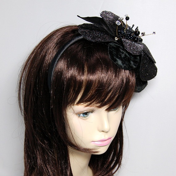 塼 - Black Shiny Flowers