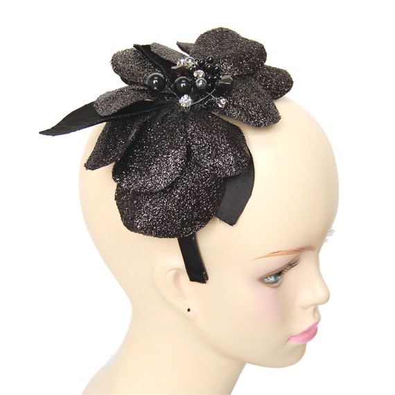 塼 - Black Shiny Flowers