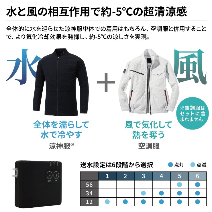 ファン バッテリー 涼神服3点セット 空調服 セット 作業着 安全靴 祭用品の専門店 公式 作業服の日興