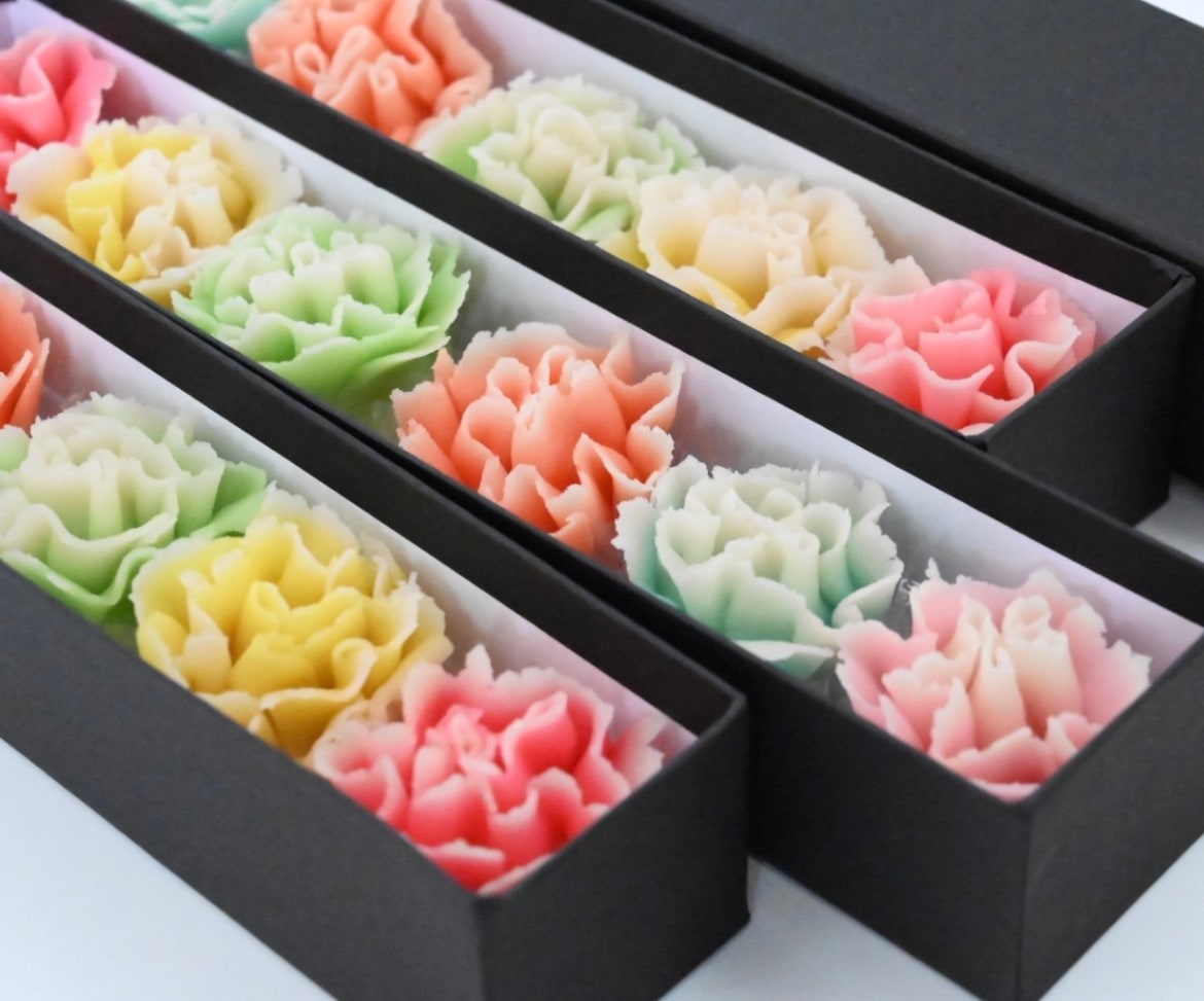 母の日限定 彩りカーネーション練りきり6個入｜和菓子ギフト 【冷凍】