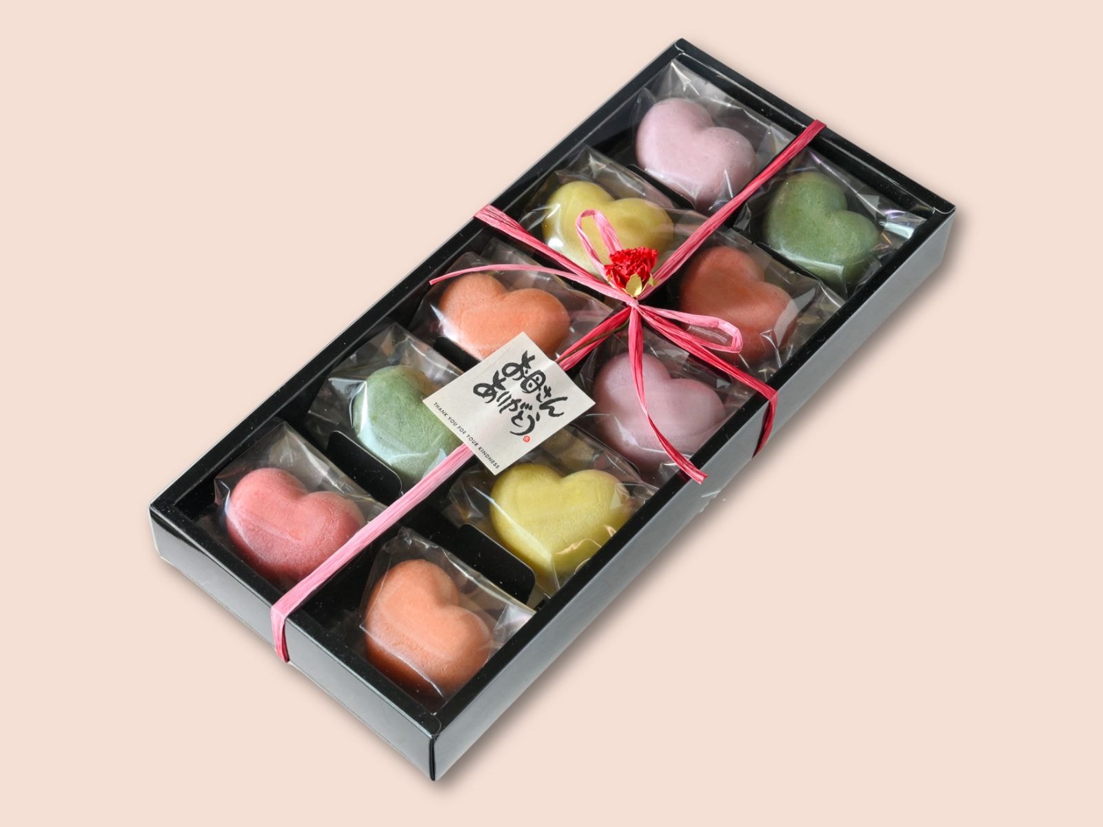 母の日限定 ハート最中10個入（5種×各2）カーネーション付き 和菓子ギフト
