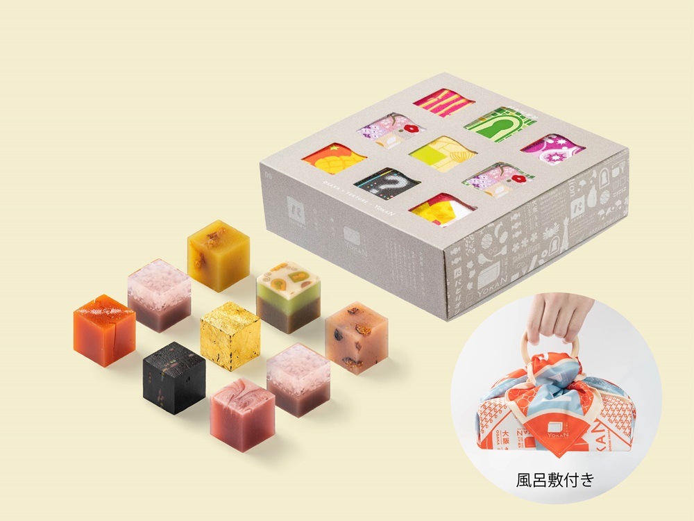 大阪ええYOKAN　あん庵スペシャルセットwith秀吉（８種入り） 風呂敷付き