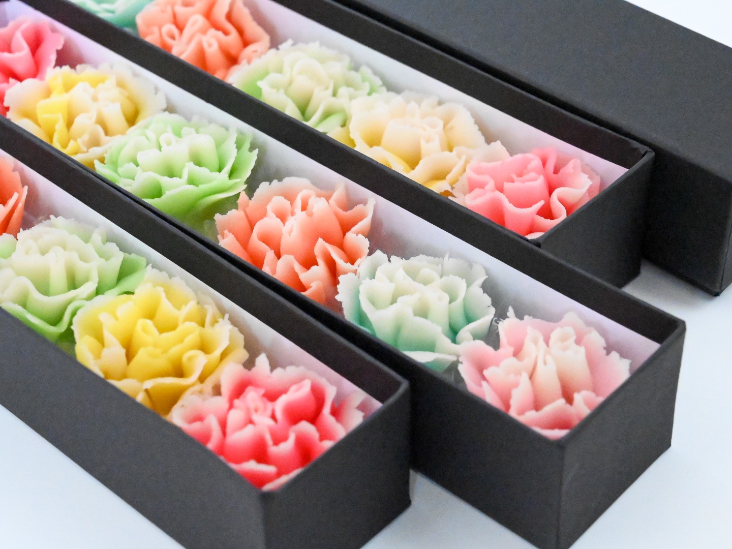母の日限定 彩りカーネーション練りきり6個入|和菓子ギフト 【冷凍】