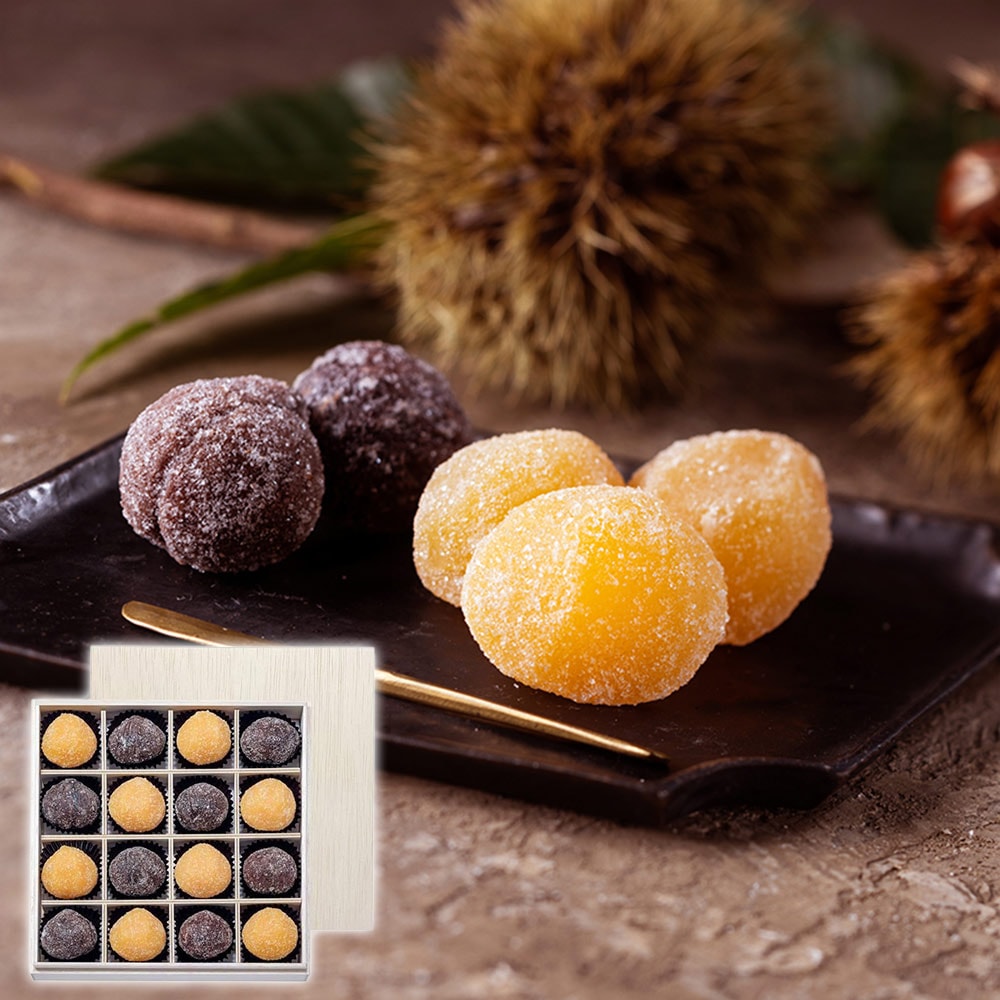 栗甘納糖詰合せ16個入（木箱入り）