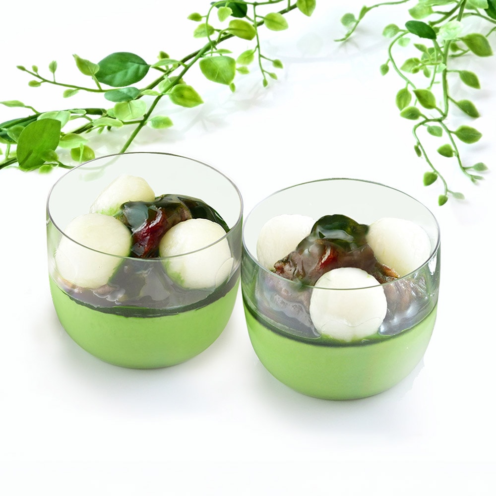 宇治抹茶白玉プリン2個入り（抹茶みつ付）｜京都 東山茶寮｜和菓子マルシェ