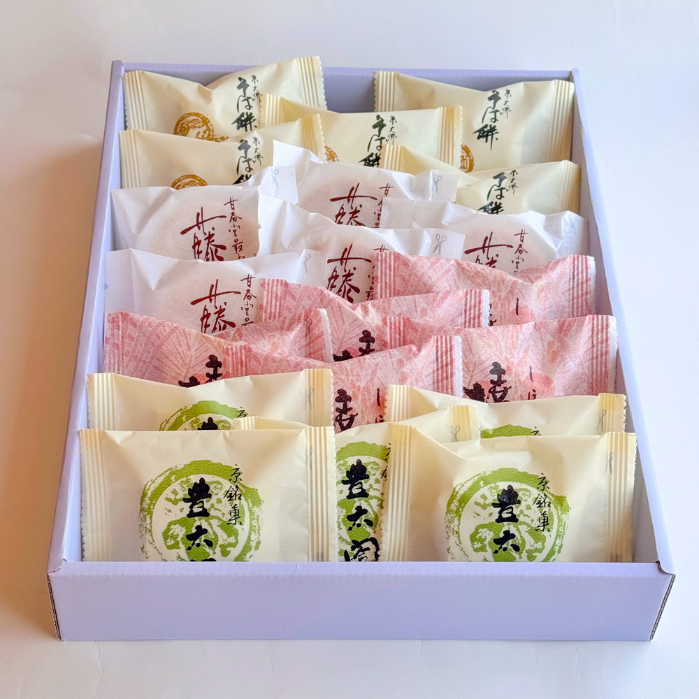 焼菓子詰合せ20個入（そば餅・しほり・豊太閤・藤綴）