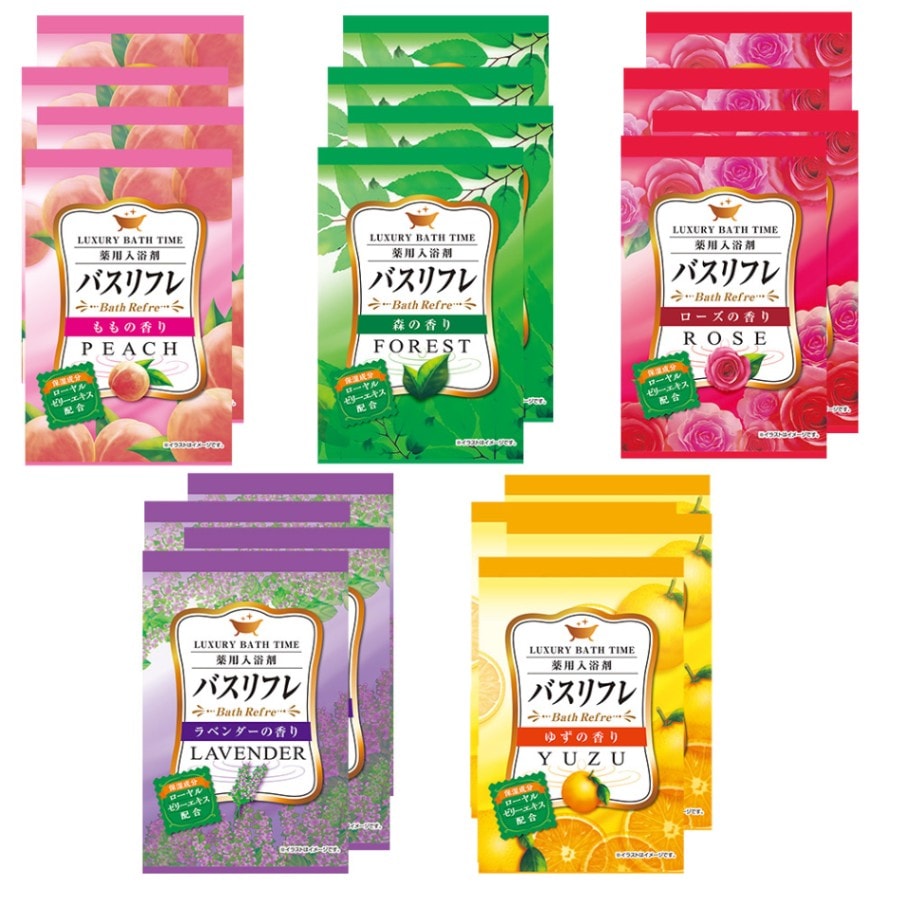 LUXURY BATH TIME バスリフレ 入浴剤 ローズの香り