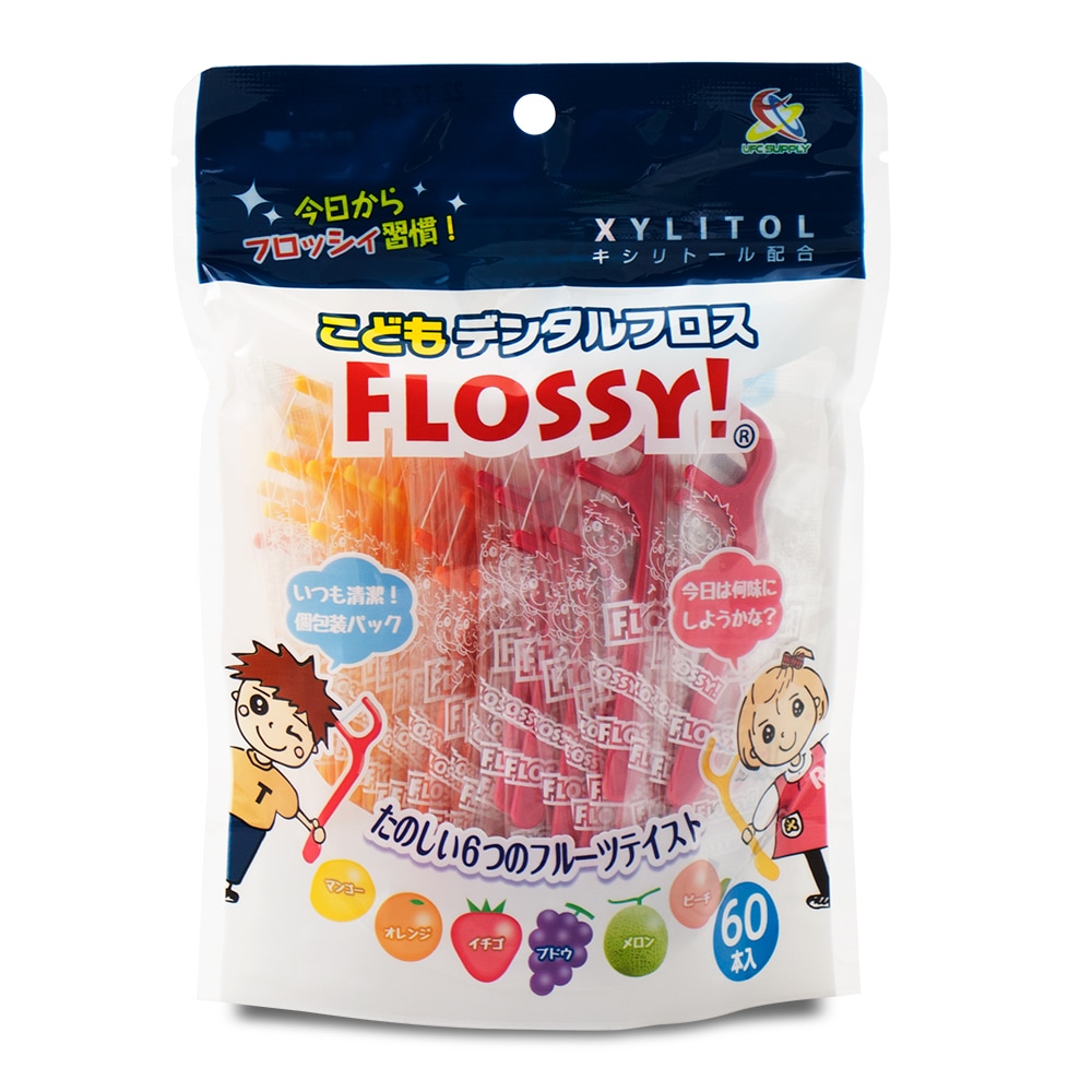 フロッシィ こどもデンタルフロス 60本 ×20個 キシリトール配合