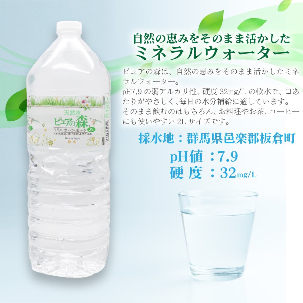 �ߥͥ�륦�������� ŷ���� ��� �ԥ奢�ο� 2L 12�ܥ��å� ������