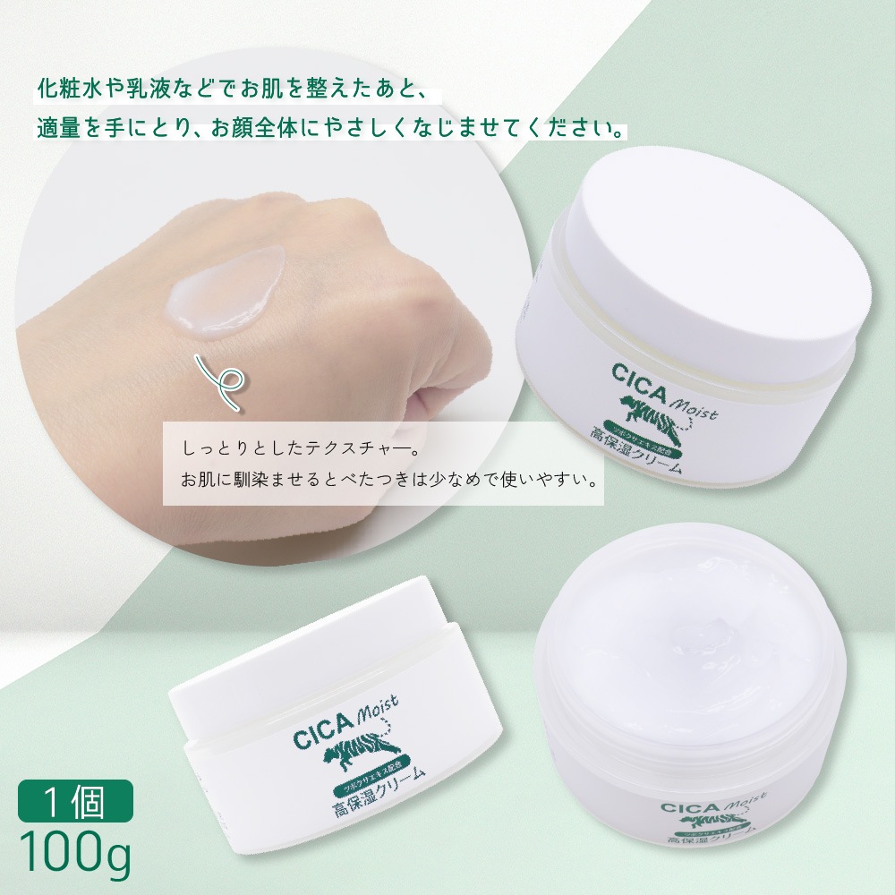 CICA Moist 高保湿クリーム 100g ×10個 モイスチャークリーム ツボクサ