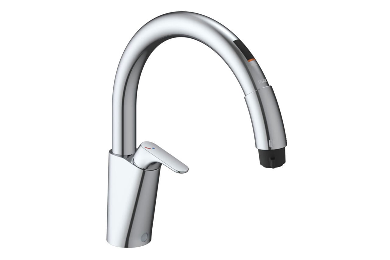 LIXIL キッチン用タッチレス水栓　ＳＦ－ＮＡＢ４５４ＳＹＸ　シリーズ（乾電池式ナビッシュ）；タイプ（シンプルタイプ）混合水栓　シングルレバー　希望小売価格￥９７，０００