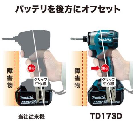 最新モデル makita 充電式インパクトドライバ TD173DRGX ブルー 18V/6.0Ah 充電器・バッテリ×2 国内初LEDライト マキタ☆ 札幌市 豊平区 平岸 マキタ（makita） TD173DRGX 青 2023年最新モデル 充電式インパクト