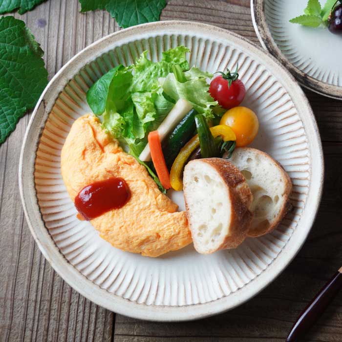 益子焼 アンティークスリムライン プレート(L) おしゃれ 和食器