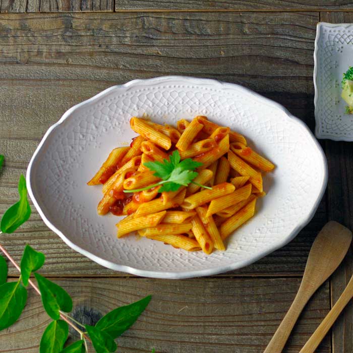 益子焼 フレンチレース 楕円鉢 マットホワイト（鉢 オーバル 楕円皿