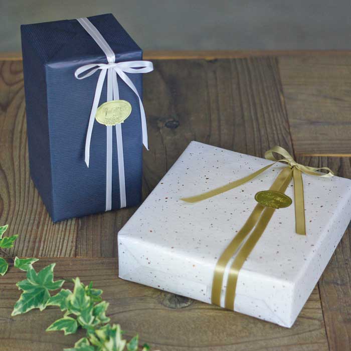 リボンラッピング】 ギフト包装 益子焼（ダンボール箱＋包装紙＋リボン