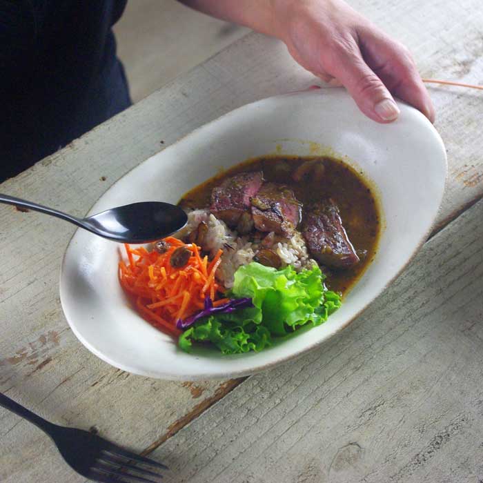 kinari インドカレー皿 益子焼 オーバル皿 おしゃれ ナチュラル