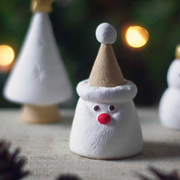 益子焼のサンタ 【X'masオブジェ/置き物】 クリスマス飾り 卓上