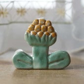 陶芸　置き物 シーサー 置物 おきもの 大立 高さ20cm ゴス 琉球焼 朝日陶器