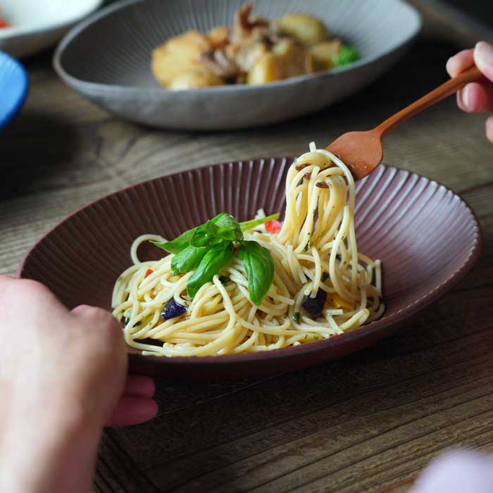 益子焼 楕円鉢 益子焼 古賀賢二 灰釉楕円鉢（中） | MatsuBokkuri