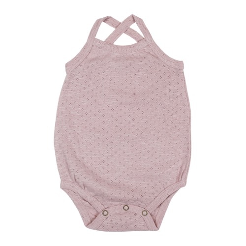 Pointelle Crossback Bodysuit【全2色】