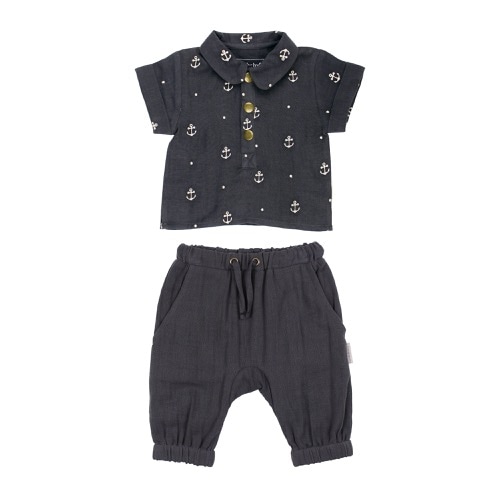 Muslin Tee & Harem Pant Set【全2種類】