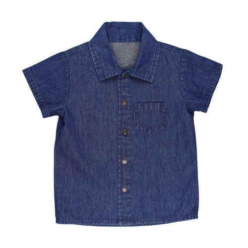 Kids Denim Button-Up S/Sleeve