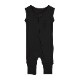Ribbed Sleeveless Zip Romper【全5色】