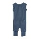 Ribbed Sleeveless Zip Romper【全5色】