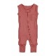 Ribbed Sleeveless Zip Romper【全5色】