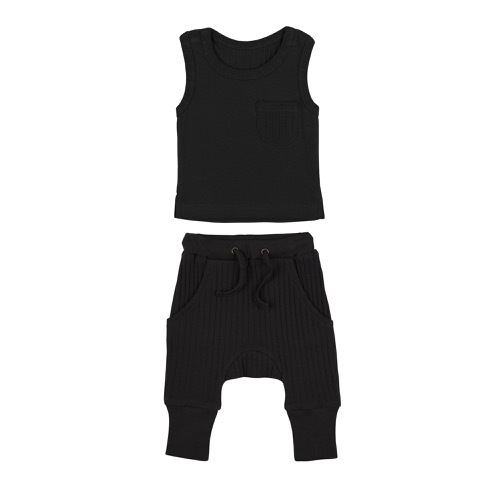 Ribbed tank&Jogger Set【全5色】