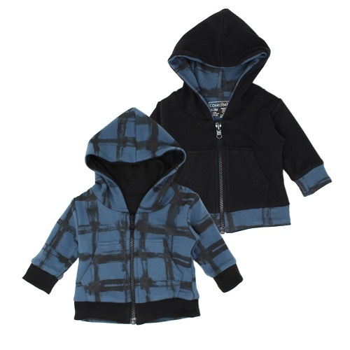 Kids Reversible Zipper Hoodie【全6色】