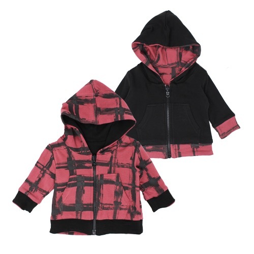 Kids Reversible Zipper Hoodie【全6色】
