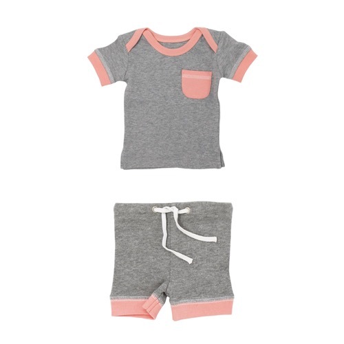 Heather T-Shirts＆Shorts Set【全4色】｜オーガニックベビー服