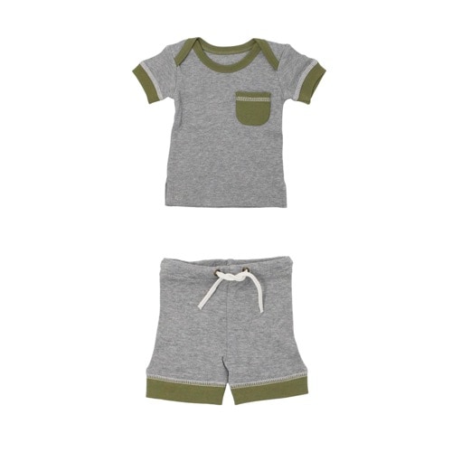 【全6色】BE THRIVED*ヘビー/厚手Tシャツ/ショーツ セットアップ Heather T-Shirts&Shorts Set【全4色】|オーガニックベビー服