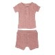Pointelle Henley Tee＆Shorts Set【全5色】