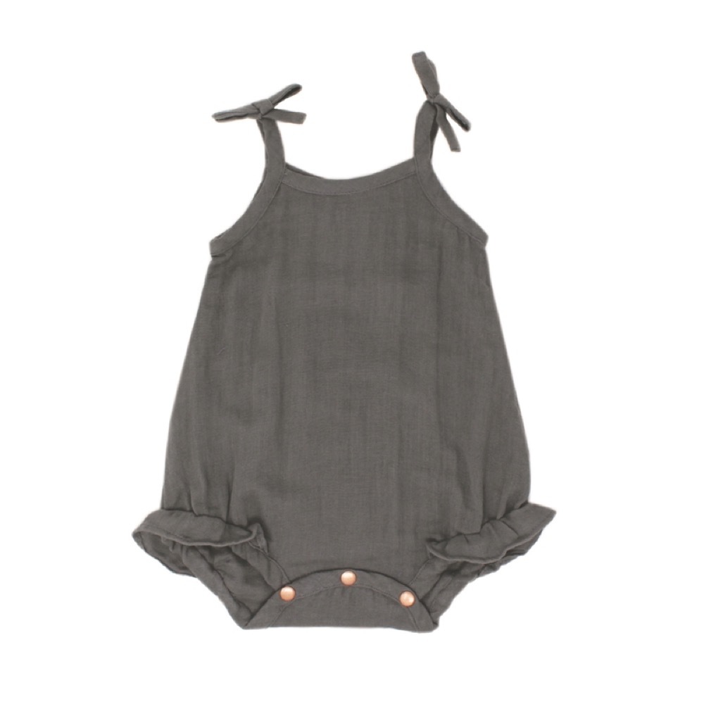 Muslin Tie-Shoulder Bodysuit【全4色】