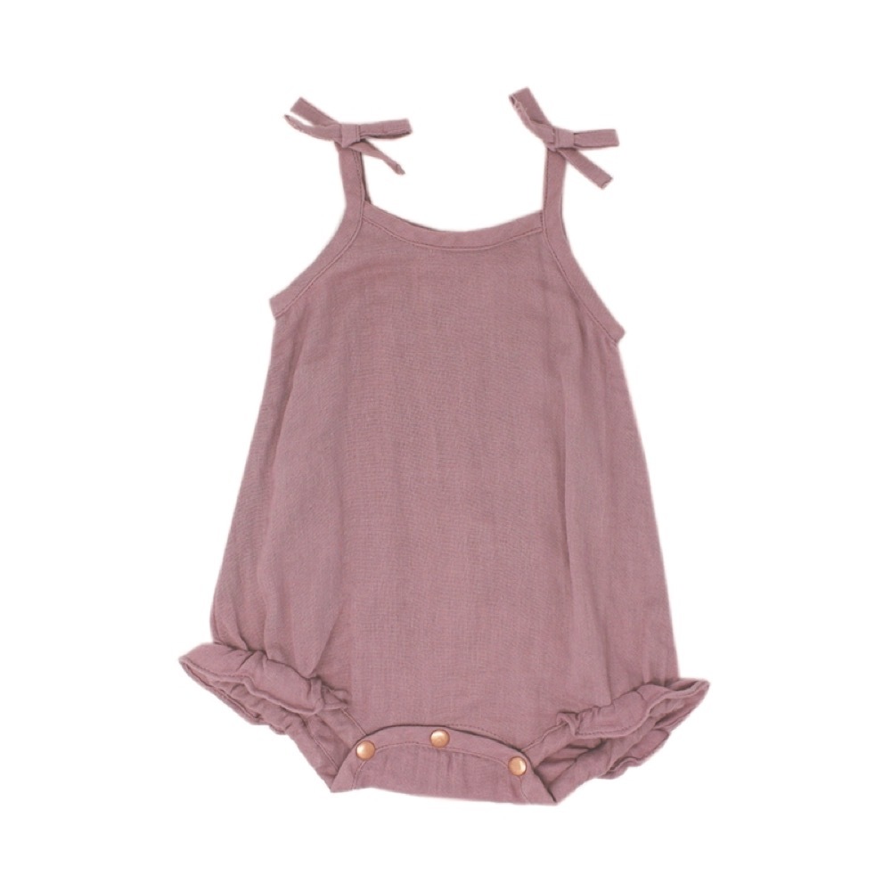 Muslin Tie-Shoulder Bodysuit【全4色】