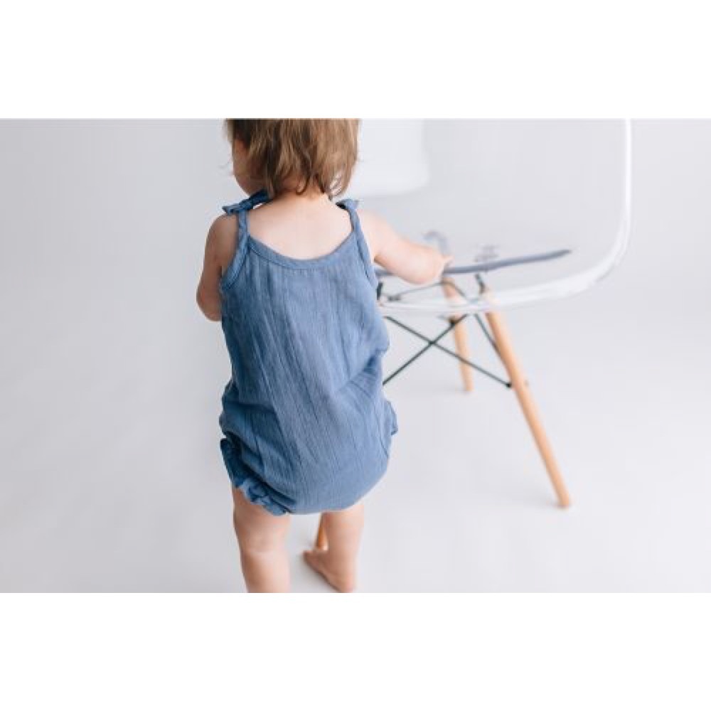 Muslin Tie-Shoulder Bodysuit【全4色】