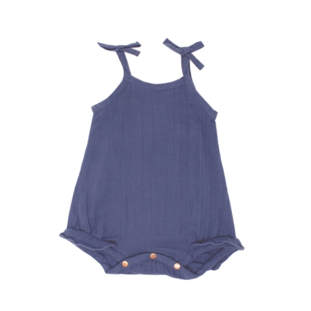 Muslin Tie-Shoulder Bodysuit【全4色】