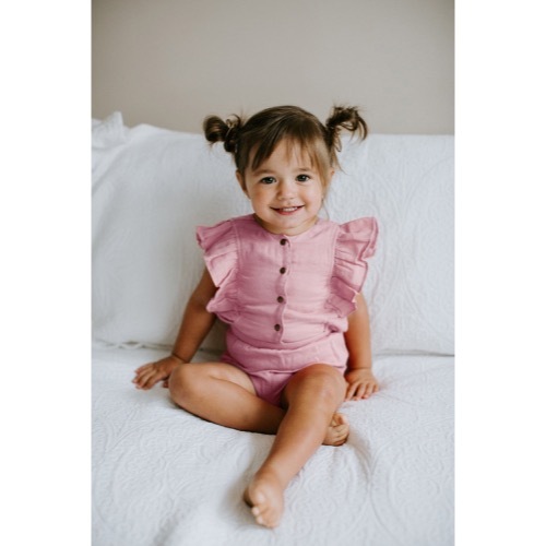 Muslin Ruffle Bodysuit【全4色】