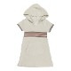 Terry Cloth Cap-Sleeve Hoodie Dress 【全2色】