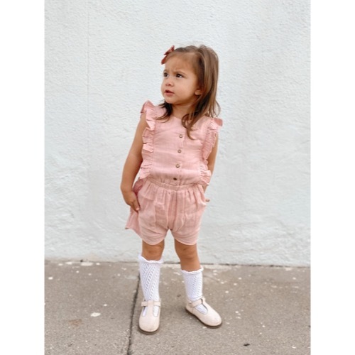 Kids Muslin Ruffle Jumper【全7色】