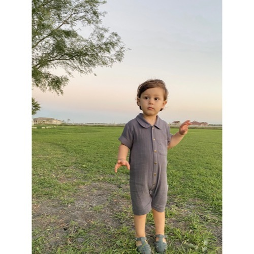 Muslin S/Sleeve Coverall 【全3色】