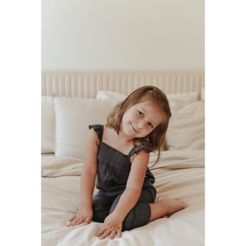 Kids Muslin Sleeveless Romper 【全4色】